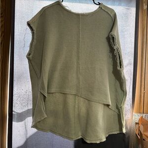 Flawed We The Free Olive Green Muscle Tee